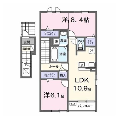 ボヌールハナA 201の間取り図