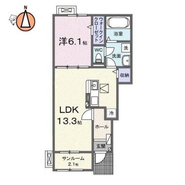 ヘーリオス 102の間取り図