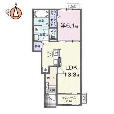 ヘーリオス 105の間取り図
