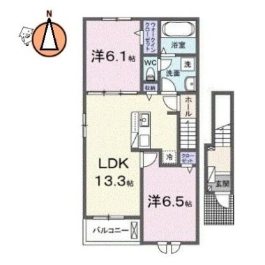 ヘーリオス 201の間取り図