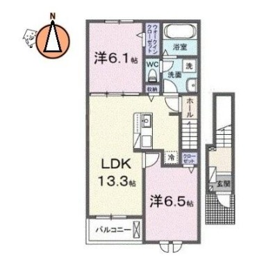 ヘーリオス 202の間取り図