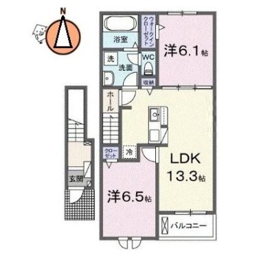 ヘーリオス 203の間取り図