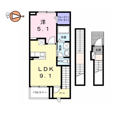 トライ パーク 伊月 302の間取り図