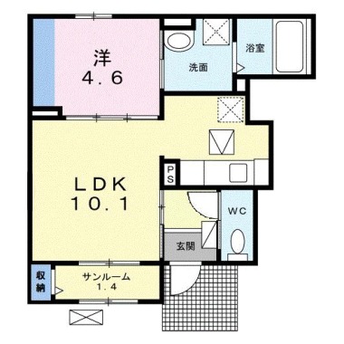 ピアチェーレ 102の間取り図