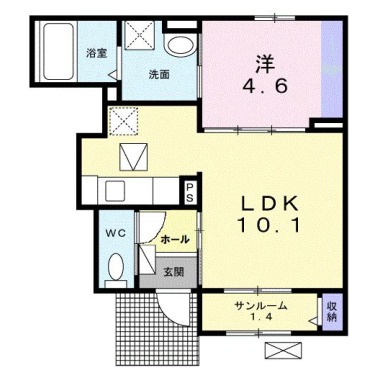 ピアチェーレ 103の間取り図