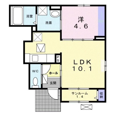 ピアチェーレ 105の間取り図