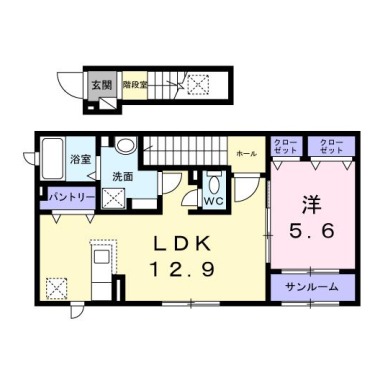 ピアチェーレ 201の間取り図