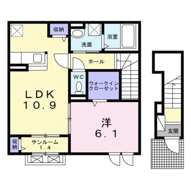 ピアチェーレ 202の間取り図