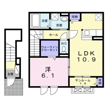 ピアチェーレ 203の間取り図