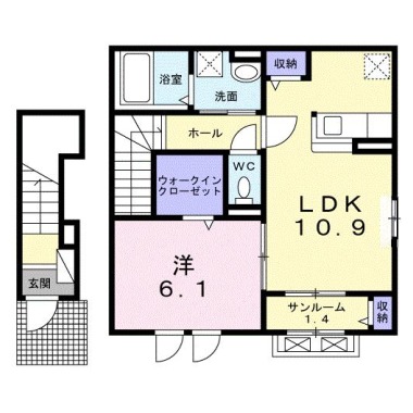 ピアチェーレ 205の間取り図