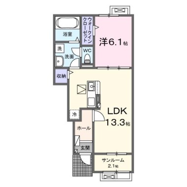 ヒラソール 105の間取り図