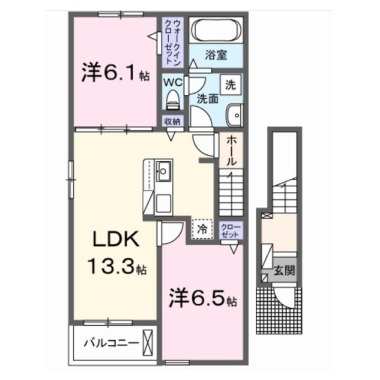 ヒラソール 201の間取り図