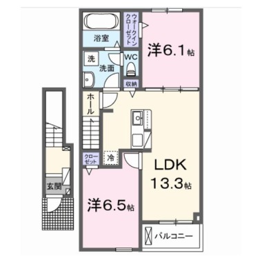 ヒラソール 206の間取り図