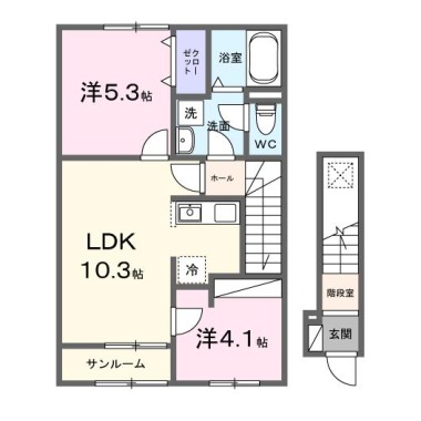 ポルト・ボヌールK II 203の間取り図