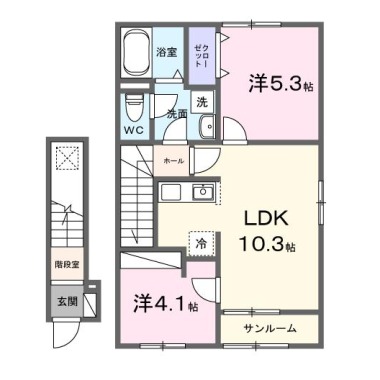 ポルト・ボヌールK II 205の間取り図