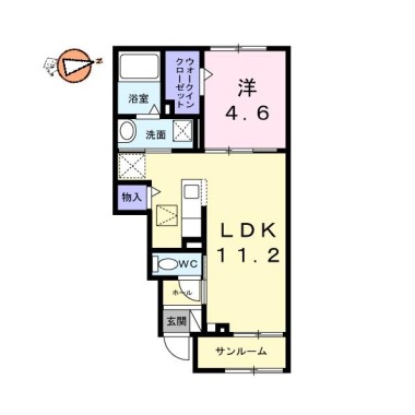 グレイス 八万 103の間取り図