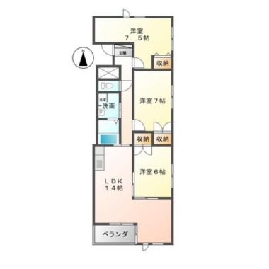 K’sガーデン神明 101の間取り図