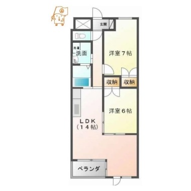 K’sガーデン神明 503の間取り図