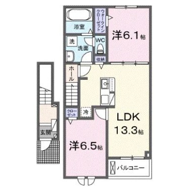 グランシャリオ2 202の間取り図