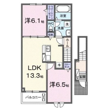 グランシャリオ3 202の間取り図