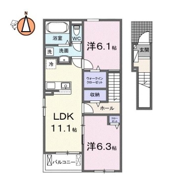 フェリーチェ 向日葵 II 205の間取り図