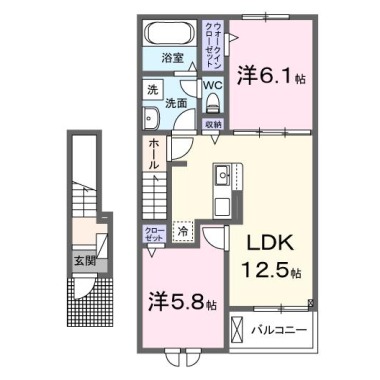 グラン・シエル 202の間取り図