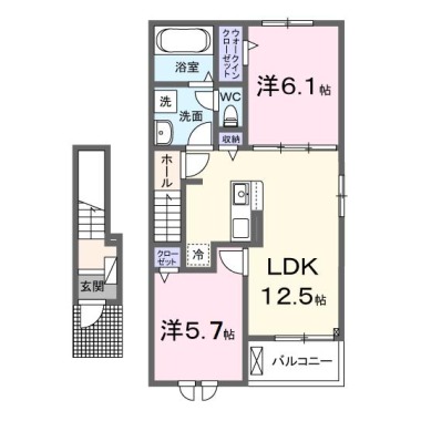 グラン・シエル 203の間取り図