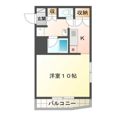 K’sガーデン住吉II 101の間取り図