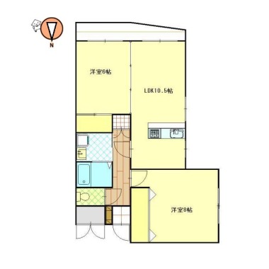K’sガーデン住吉II 109の間取り図