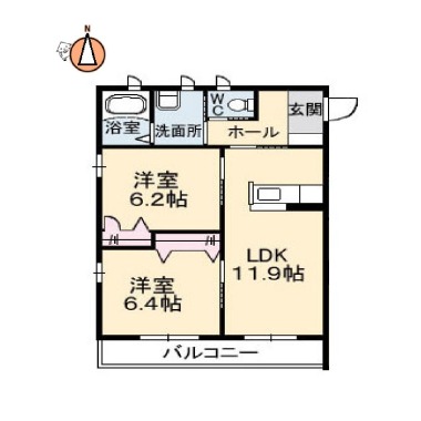 ガーデニアグラン 201の間取り図