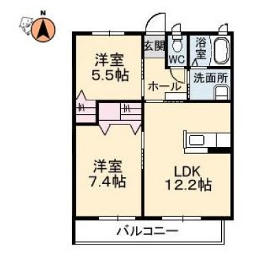 ガーデニアグラン 205の間取り図