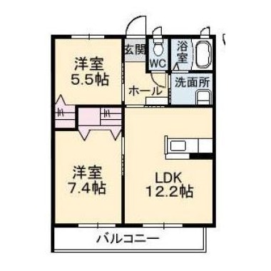 ガーデニアグラン 206の間取り図