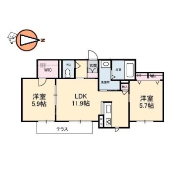 ベレオクレーヴ住吉 102の間取り図