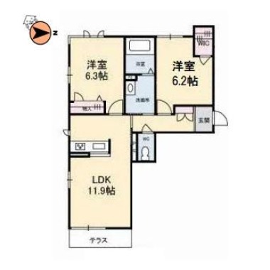 ベレオクレーヴ住吉 103の間取り図