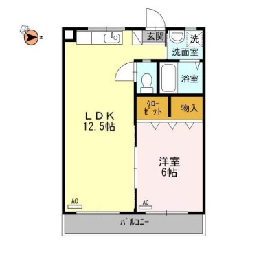 大石マンション 202の間取り図