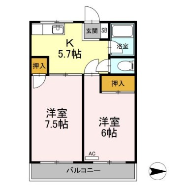 大石マンション 204の間取り図