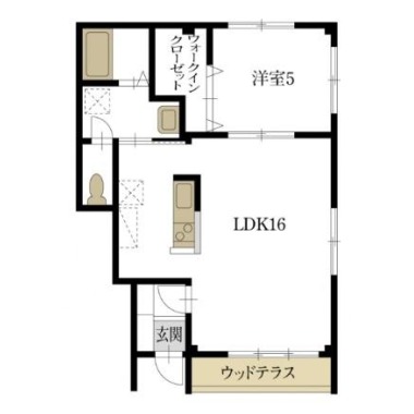 ピース・ディライトA棟 101の間取り図