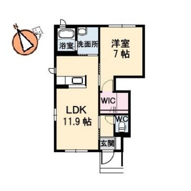 ガーデニアマミ 101の間取り図