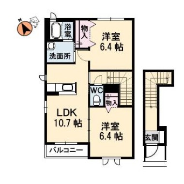 ガーデニアマミ 201の間取り図