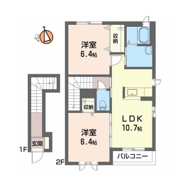 ガーデニアマミ 202の間取り図