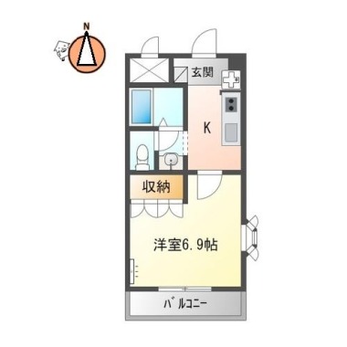 グランセ田宮II 201の間取り図