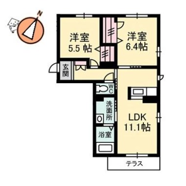 シャーメゾングランデ 301の間取り図