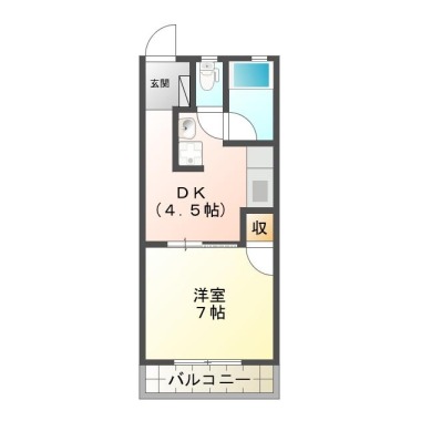 南庄町 アパート 1DK 202の間取り図