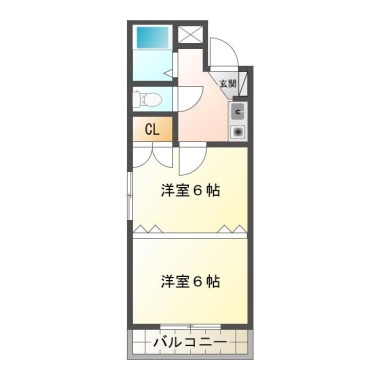 南佐古五番町 マンション 1K 207の間取り図