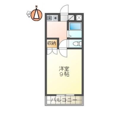 南佐古五番町 マンション 1K 303の間取り図