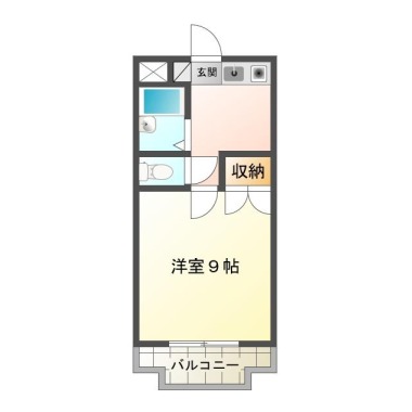 南佐古五番町 マンション 1K 305の間取り図