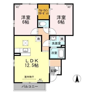 プルミエラムールI 101の間取り図