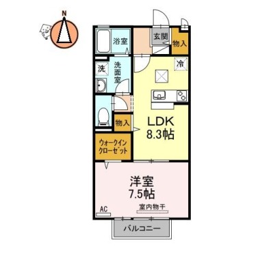 ディアコート壱番館 102の間取り図