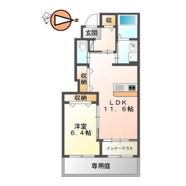ルナキャット 106の間取り図