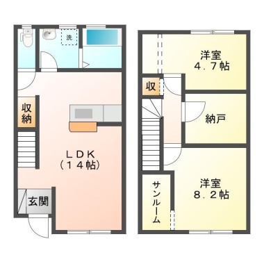 ソラリッチ川内 Eの間取り図